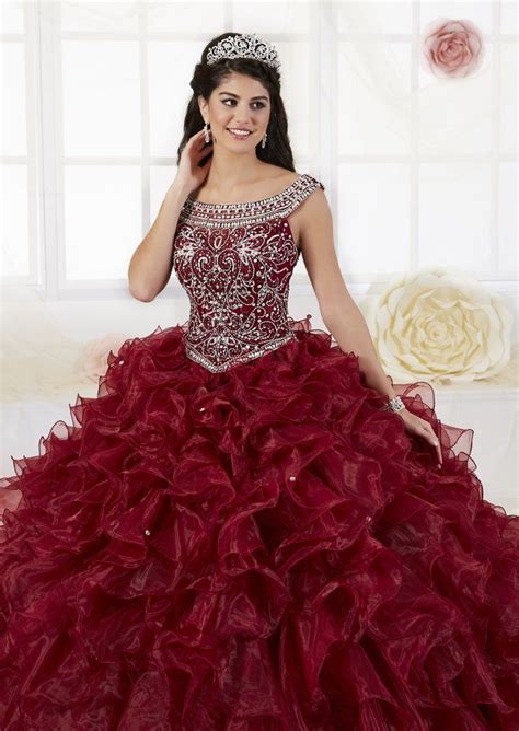 Ruffled Cap Sleeve Quinceanera Dress By House Of Wu 26897 Quinceanera