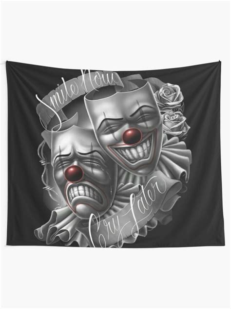 Smile Now Cry Later Clown Faces Tapestry For Sale By Getright209