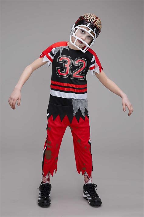 Men S Fancy Dress Zombie American Footballer Costume Adult Jock Halloween Sport Fancy Dress