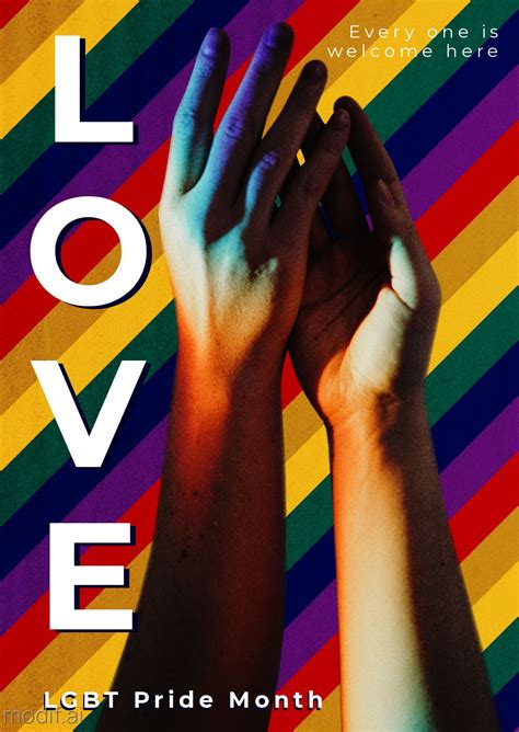lgbt pride month poster template mediamodifier