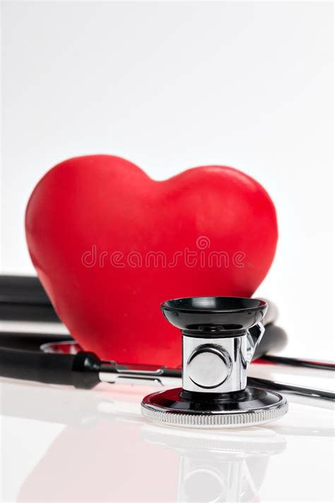Red Heart With Stethoscope Stock Photo Image Of Healthcare 77305274