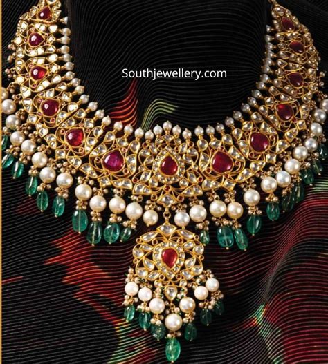 Antique Gold Kundan Necklace Indian Jewellery Designs