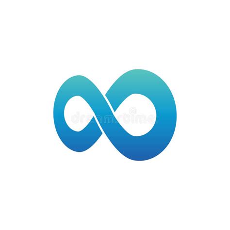 Blue Infinity Logo Icon Design Template Vector Illustration Stock