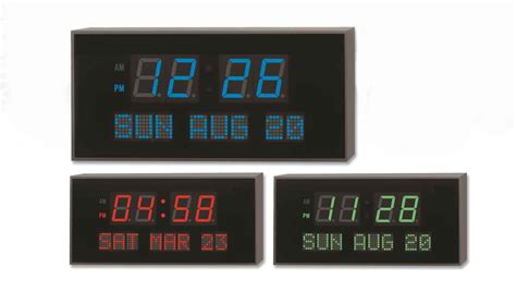 Electronic Led Large Digit Wall Time And Calendar Clock China
