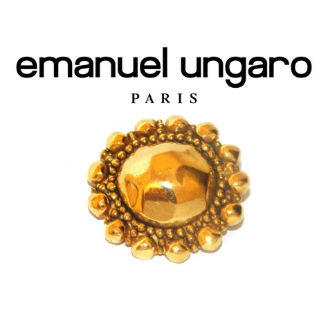 Ungaro Paris Brooch Vintage Emanuel Ungaro Gold Plated Brooch Etsy