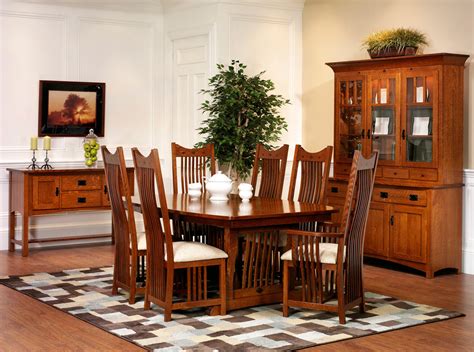We have the largest selection of dinette sets and you'll receive the best customer service in the industry. New Classic Mission Dining Room - Amish Furniture Designed
