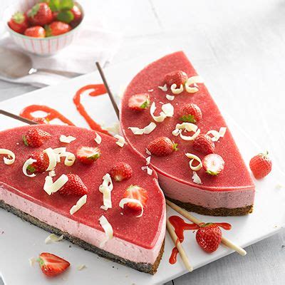 Illustriert köstlichsten rezepte, eine auswahl an türkischen und internationalen küche. Philadelphia Torte Erdbeer-Mohn-Schmetterling ...