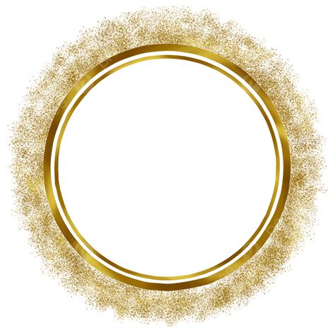 Gold Sparkles Effect Png Transparent Luxury Gold Circle Frame Twibbon