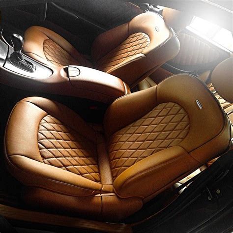 Diamond Stitch Bespoke Amg Interior Mercedes Benz Clk Brown Tan Car