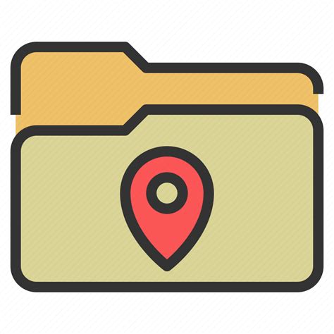 Document Folder Location Pin Gps File Icon Download On Iconfinder