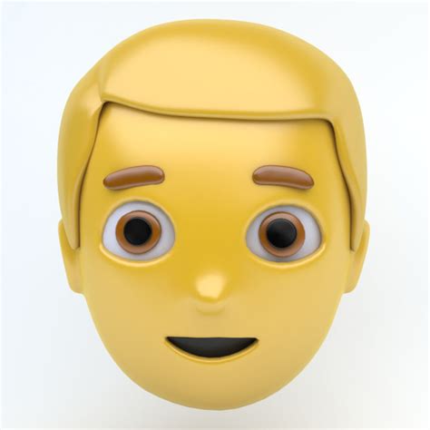 3d Asset Man Emoji Face Cgtrader