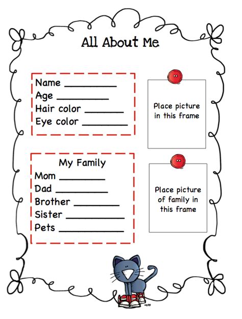 9 Best Images Of Aboutme Worksheet Autism Printable All About Me