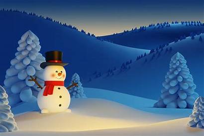 Snowman Happy Night Christmas Wallpapers Scene 1920
