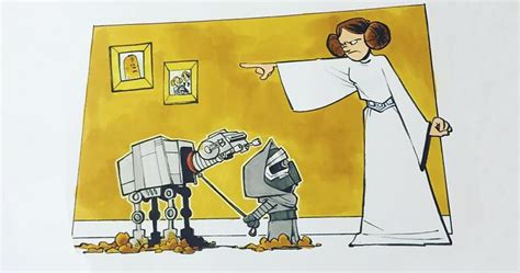 Disney Illustrator Combines Star Wars And Calvin And Hobbes And The