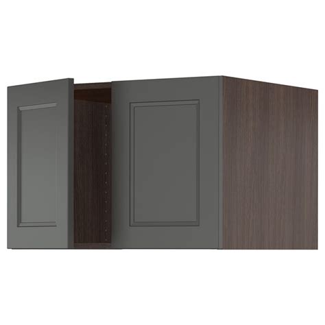 I thought most of them just had cabinet legs on the bottom and then the kickplate clipped on? SEKTION Top cabinet for fridge w/2 doors - brown, Axstad ...