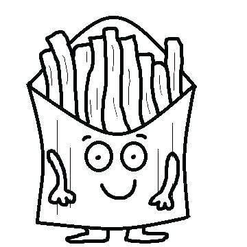 French Fries Coloring Pages At GetColorings Free Printable