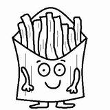 Fries French Coloring Clipart Mcdonalds Mcdonald Clip Ronald Printable Getcolorings Cliparts Church Library sketch template