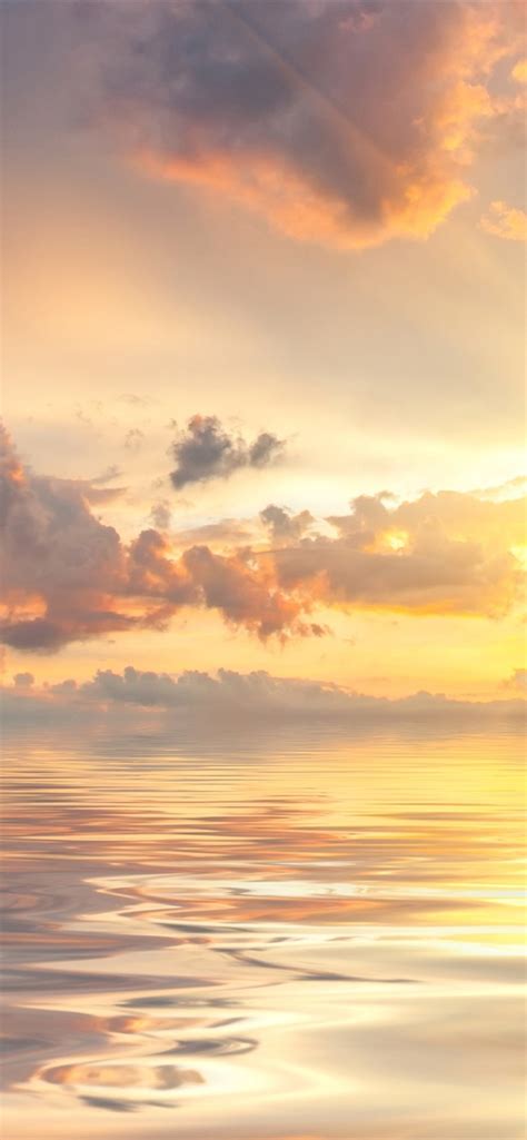 Wallpaper Dawn At Sea Sunrise Clouds Beautiful Nature Landscape