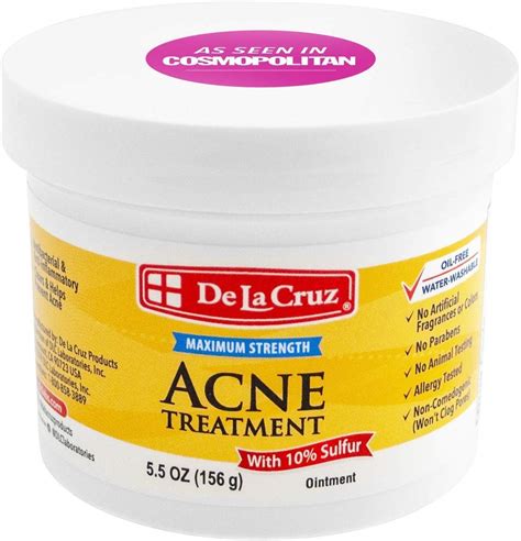 De La Cruz 10 Sulfur Ointment Acne Treatment Medication