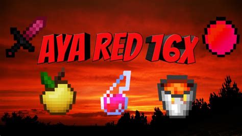Minecraft Pvp Texture Pack Aya Red 16x Pack Mcpe 11460 Fps