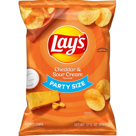 Buy Lays Potato Chips Cheddar And Sour Cream 125oz Party Size Bag