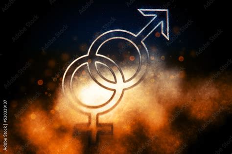 Male And Female Sex Symbol Heterosexuality Sex Education Stock