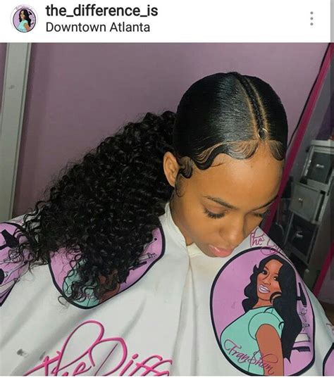 For natural hair, the same color number may have a. IG: @the_difference_is Atlanta Stylist | Low ponytail ...