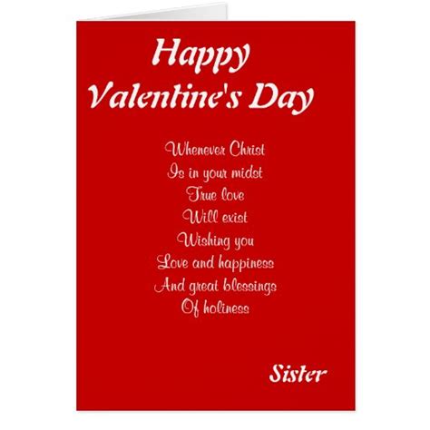 Religious Valentines Day Sister Card Zazzle