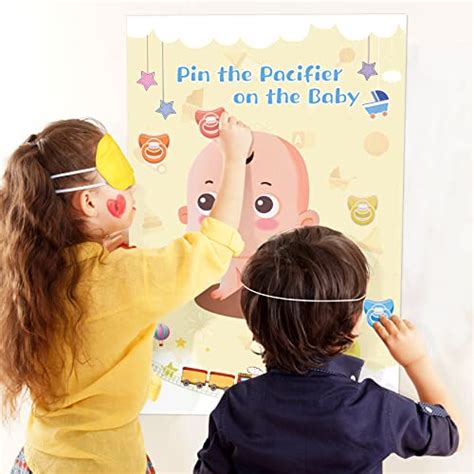 Pin The Pacifier On The Baby Game Large Baby Poster Party Games For