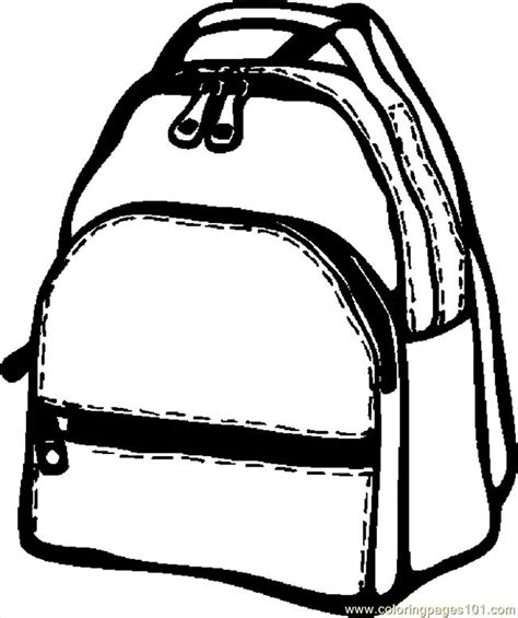 This lunch bag (coloring page) clipart is great to illustrate your teaching materials. School Bag Coloring Pages at GetColorings.com | Free ...
