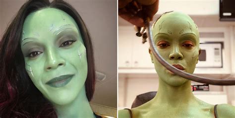 Zoe Saldana Makeup For Guardians Of The Galaxy