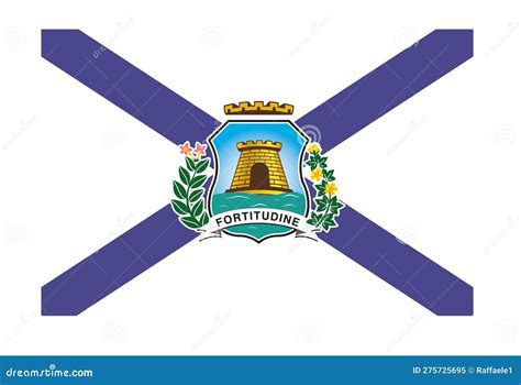 Flag Of Cidade De Fortaleza Brasil Stock Illustration Illustration Of