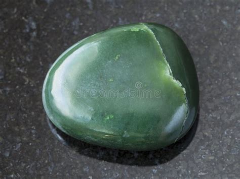 Polished Raw Nephrite Green Jade Rock Isolated Stock Photo Image Of