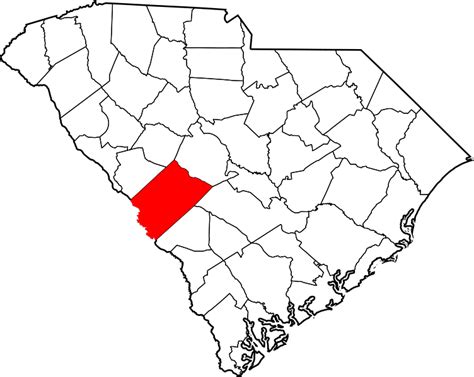 Image Map Of South Carolina Highlighting Aiken County