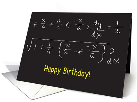 Birthday To Math Teacher Chalkboard Formulas Card 1020719