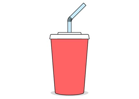 how to draw a soda cup in 6 steps easylinedrawing