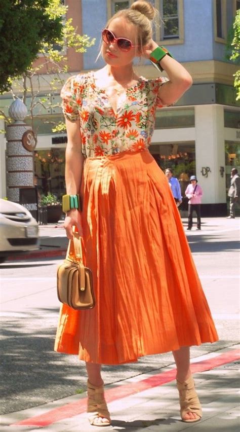 9luxury Orange Skirts And Dresses Aemo57