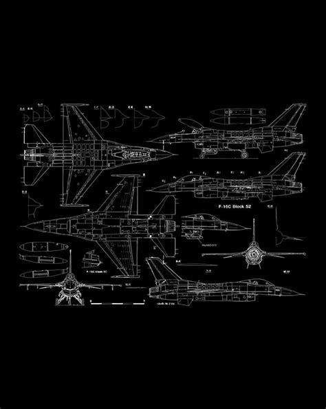 F Jet Aircraft Fighter Jet Blueprint Design Digital Art By Xuan Tien Luong
