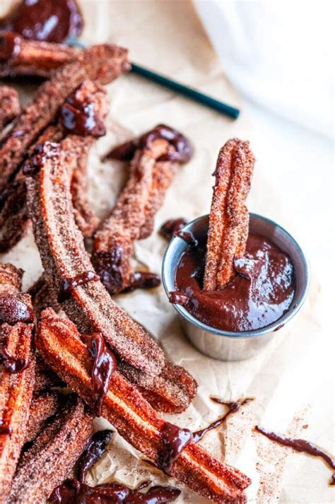 Homemade Churros With Mexican Chocolate Dipping Sauce Aberdeens