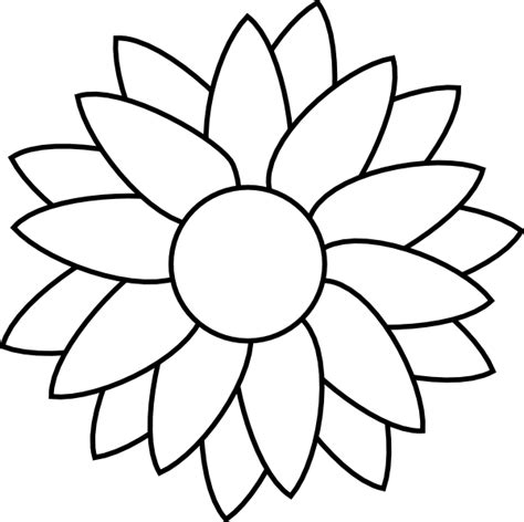 The free paper flower templates include small medium and large petals for the anemones. Sun Flower Template Clip Art at Clker.com - vector clip art online, royalty free & public domain