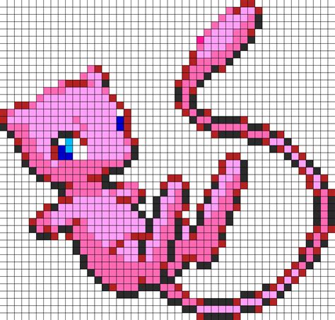 Pokemon Pixel Art Grid Mew Break Out Your Top Hats And Monocles