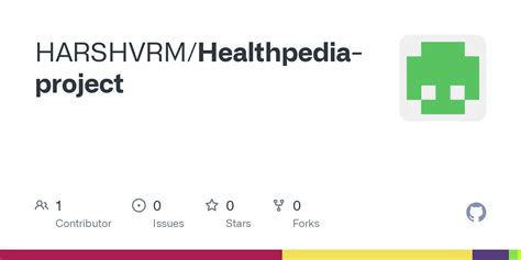 GitHub HARSHVRM Healthpedia Project