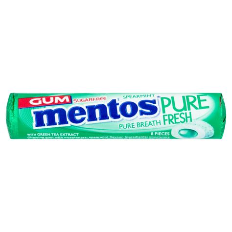 Mentos Gum Pure Fresh Spearmint 8 Pieces 155g Bb Foodservice
