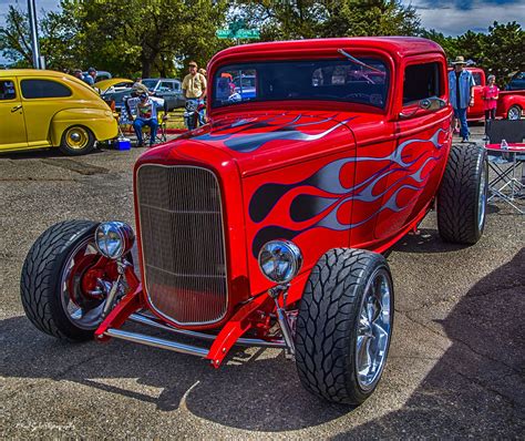 Hot Red Street Rod Hot Rods Cars Muscle Street Rods Classic Cars