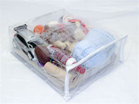 Jumbo Heavy Duty Vinyl Zippered Storage Bags (Clear) for ...