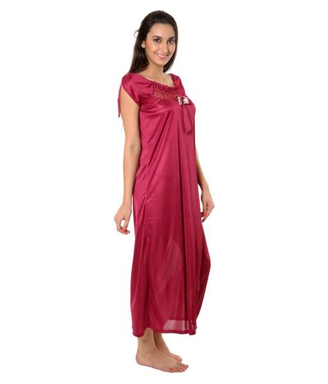 Buy Go Glam Poly Satin Nighty And Night Gowns Online At Best Prices In India Snapdeal
