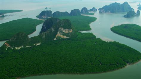 Aerial View Phang Nga Bay Marine National Park Protected And Of