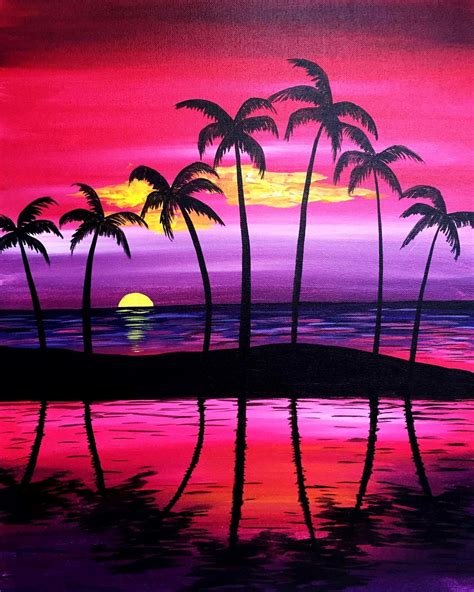 Easy Paintings For Beginners Mafiamedia Sunset Painting Beginner