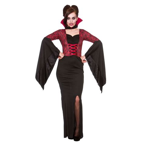 Ladies Adult Sexy Alluring Vampiress Vampire Queen Halloween Fancy Dress Costume Ebay