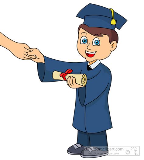 Graduation Clipart Shaking Hands After Receving Diploma Classroom